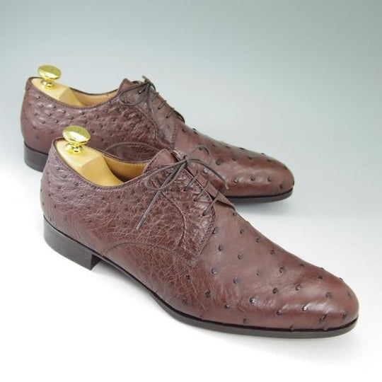 新品★(伊)ボノーラ SIZE 8【★時価40万円程度/オーストリッチ仕様】プレーントゥ/BONORA★b620