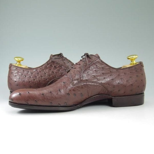 新品★(伊)ボノーラ SIZE 8【★時価40万円程度/オーストリッチ仕様】プレーントゥ/BONORA★b620