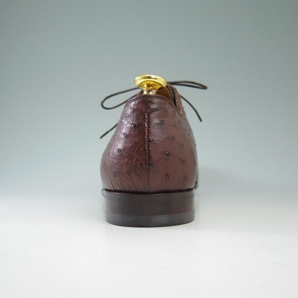 新品★(伊)ボノーラ SIZE 8【★時価40万円程度/オーストリッチ仕様】プレーントゥ/BONORA★b620