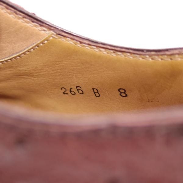 新品★(伊)ボノーラ SIZE 8【★時価40万円程度/オーストリッチ仕様】プレーントゥ/BONORA★b620