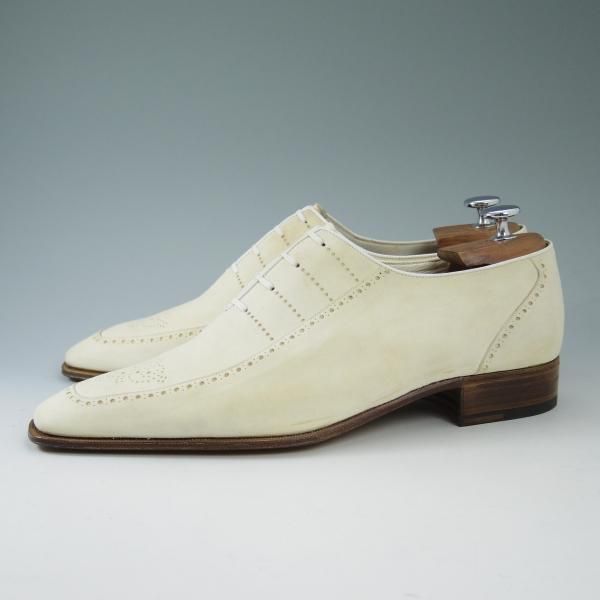 未使用★(伊)アルティオリ SIZE 8.5【定価19.4万円★(上野)イタリヤーノ別注】Uチップ/スエード/スターアルティオリ/Star ARTIOLI★b623