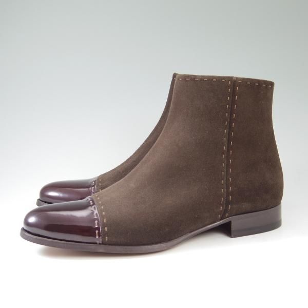 新品★(伊)テストーニ SIZE 5.5【定価15.1万円★最上級/ブラックラベル】ブーツ/スエード/a.testoni★b624