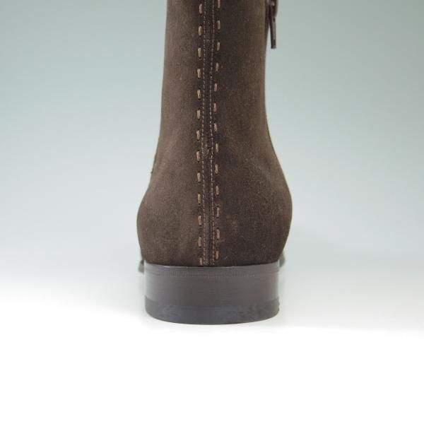 新品★(伊)テストーニ SIZE 5.5【定価15.1万円★最上級/ブラックラベル】ブーツ/スエード/a.testoni★b624