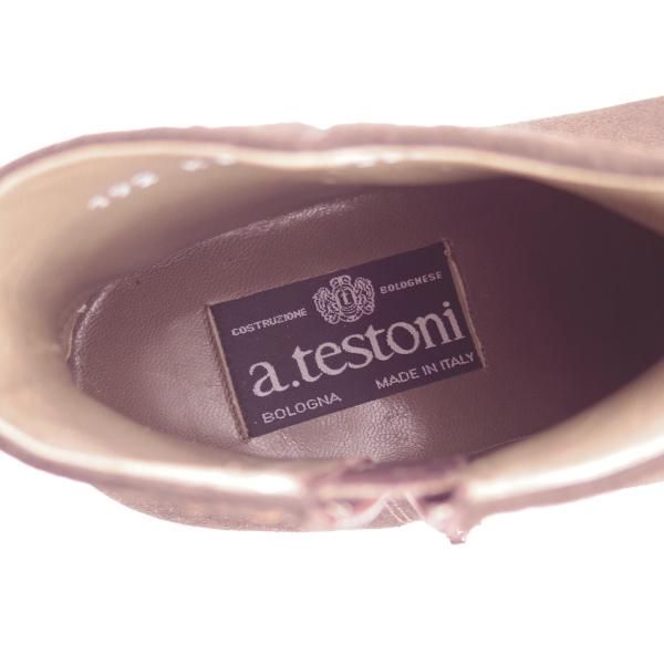 新品★(伊)テストーニ SIZE 5.5【定価15.1万円★最上級/ブラックラベル】ブーツ/スエード/a.testoni★b624