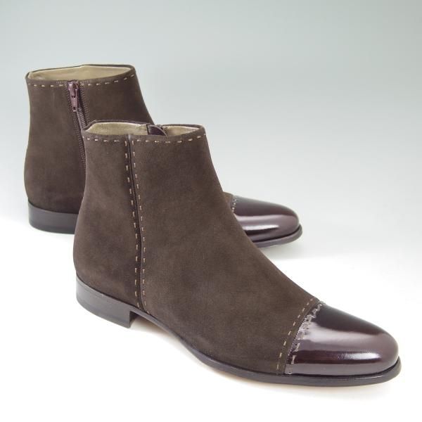 新品★(伊)テストーニ SIZE 6【定価15.1万円★最上級/ブラックラベル】ブーツ/スエード/a.testoni★b625