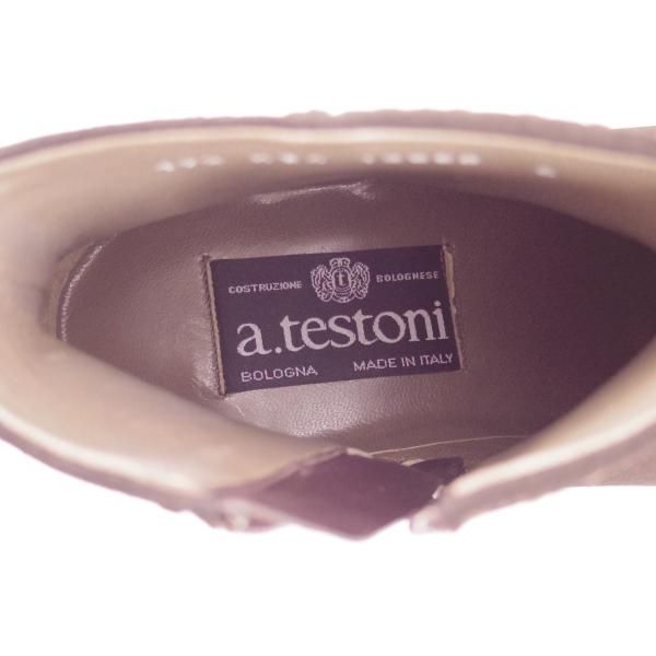 新品★(伊)テストーニ SIZE 6【定価15.1万円★最上級/ブラックラベル】ブーツ/スエード/a.testoni★b625