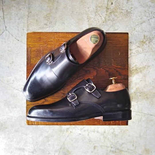 未使用★(伊)タニノクリスチー(レディース) SIZE 4【定価21.6万円★ブランド最後期のダブルモンク】ボーイズサイズ/TANINO CRISCI★b628