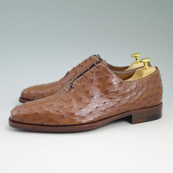 a.testoni オーストリッチレザー シューズ size 6 【定価38万】 a.testoni オーストリッチレザー シューズ size 6 【定価38万】