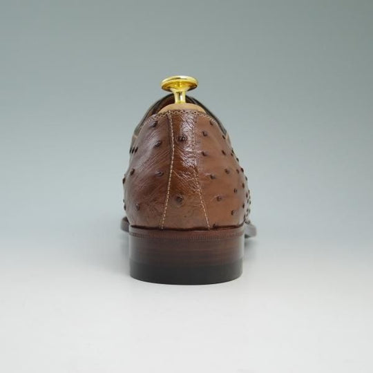 新品★(伊)テストーニ SIZE 6.5【定価38.8万円★オーストリッチ仕様/ブラックラベル】ホールカット/a.testoni★b633