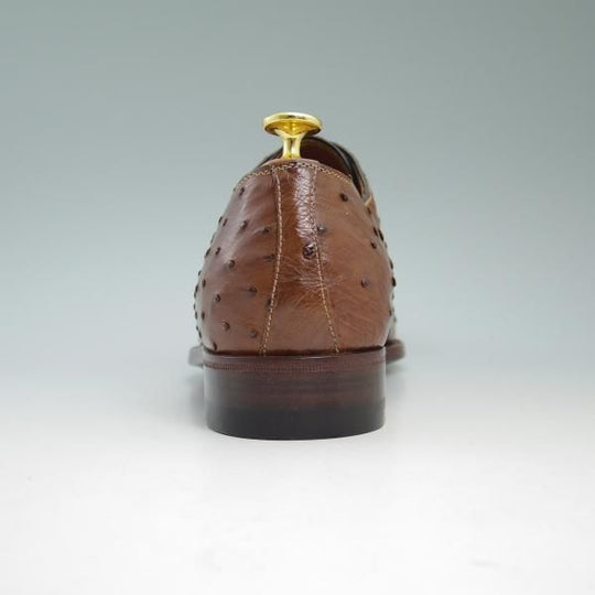 新品★(伊)テストーニ SIZE 6.5【定価38.8万円★オーストリッチ仕様/ブラックラベル】ホールカット/a.testoni★b633