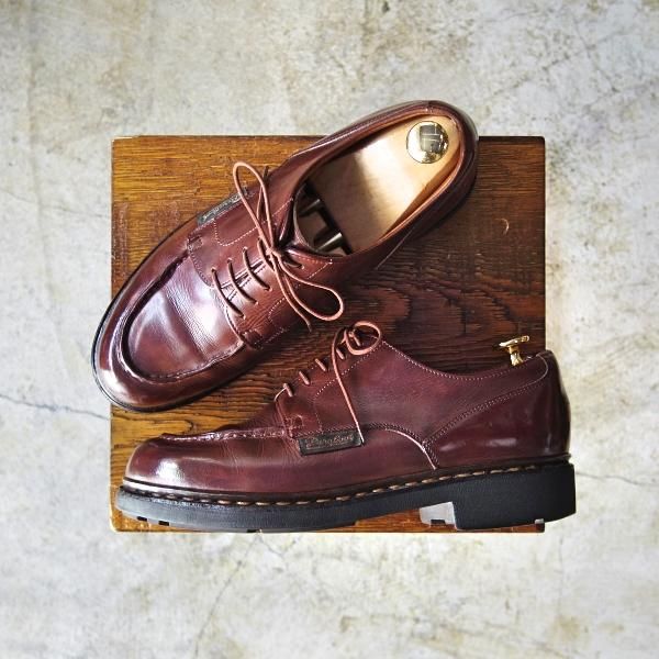 極上★パラブーツ SIZE 6【★希少!!旧ロゴ/CHAMBORD/シャンボード】旧タグ/マロン/MARRON/リスレザー/TEXソール/Uチップ/Paraboot★b637