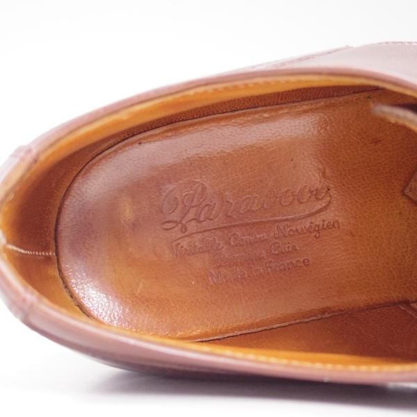 極上★パラブーツ SIZE 6【★希少!!旧ロゴ/CHAMBORD/シャンボード】旧タグ/マロン/MARRON/リスレザー/TEXソール/Uチップ/Paraboot★b637