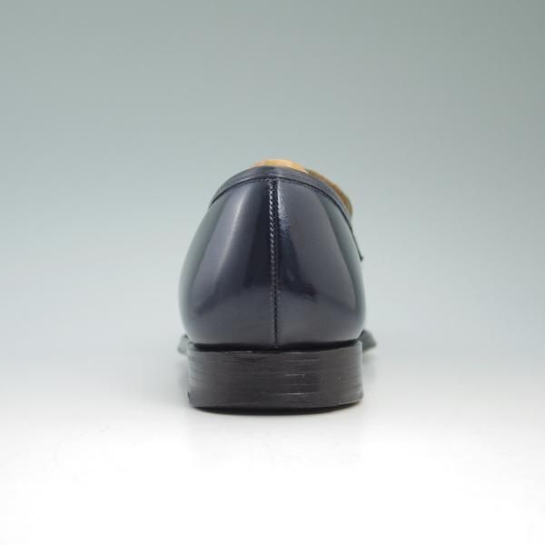 極上★クロケット&ジョーンズ 5.5E【★紺×白コンビ/POOLE/プール】366ラスト/コインローファー/Crockett&Jones★b644