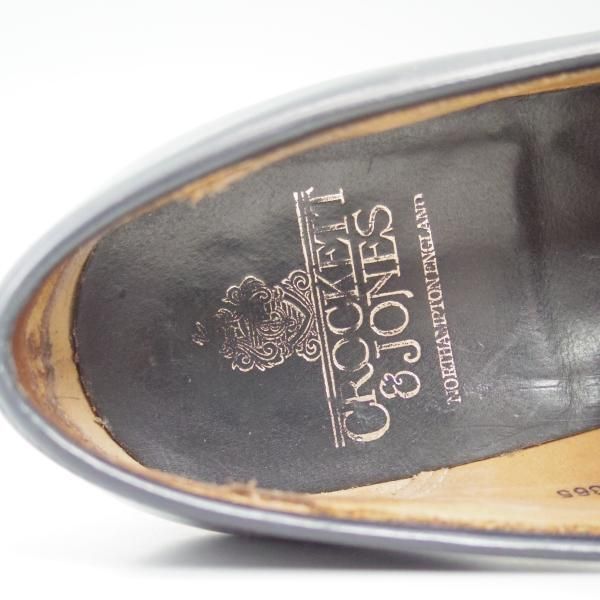 極上★クロケット&ジョーンズ 5.5E【★紺×白コンビ/POOLE/プール】366ラスト/コインローファー/Crockett&Jones★b644