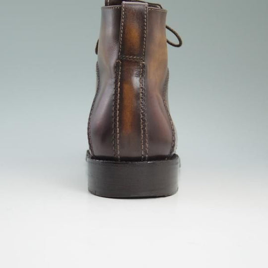 美品★ベルルッティ SIZE 10【★グッドイヤーウェルテッド製法/パティーヌ】プレーントゥ/ブーツ/ヴェネチアレザー/カーフ/Berluti★b645