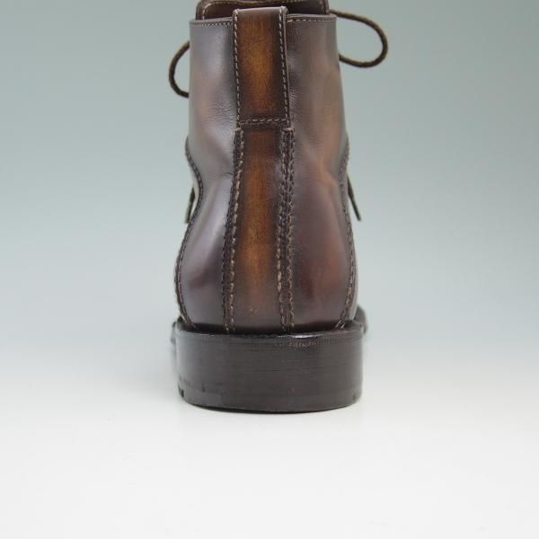 美品★ベルルッティ SIZE 10【★グッドイヤーウェルテッド製法/パティーヌ】プレーントゥ/ブーツ/ヴェネチアレザー/カーフ/Berluti★b645