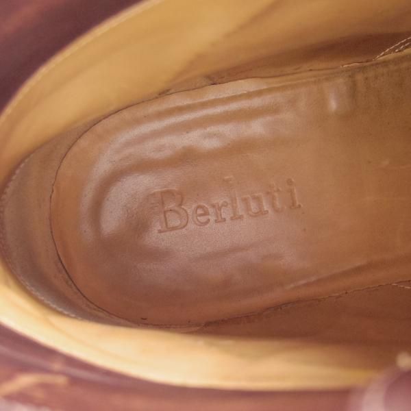 美品★ベルルッティ SIZE 10【★グッドイヤーウェルテッド製法/パティーヌ】プレーントゥ/ブーツ/ヴェネチアレザー/カーフ/Berluti★b645