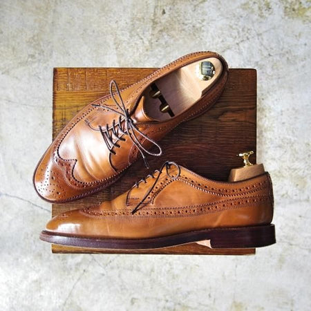 極上★(米)アレンエドモンズ 8E【★ラルフローレン別注/Ralph Lauren】ロングウィング/カーフ/茶/メンズ/ALLEN EDMONDS★b648