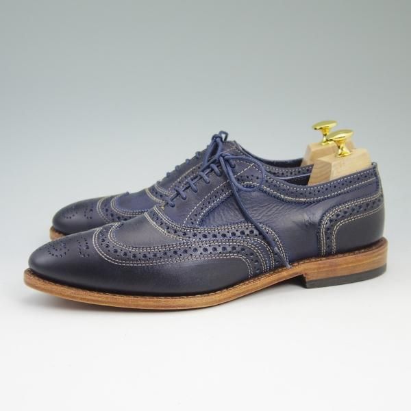 新品★(米)アレンエドモンズ 8D【オイルドレザー仕様★SHIPS/シップス別注】Neumok/フルブローグ/紺/ALLEN EDMONDS★b649