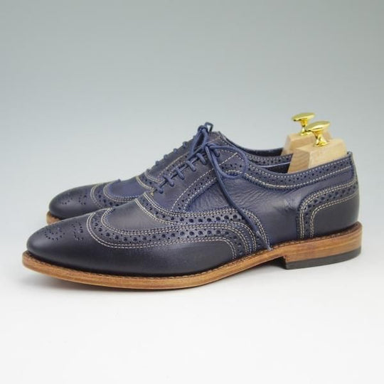新品★(米)アレンエドモンズ 8D【オイルドレザー仕様★SHIPS/シップス別注】Neumok/フルブローグ/紺/ALLEN EDMONDS★b649