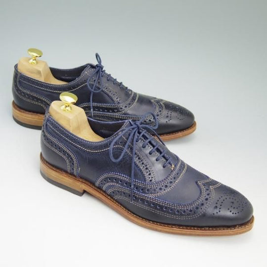 新品★(米)アレンエドモンズ 8D【オイルドレザー仕様★SHIPS/シップス別注】Neumok/フルブローグ/紺/ALLEN EDMONDS★b649