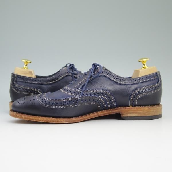 新品★(米)アレンエドモンズ 8D【オイルドレザー仕様★SHIPS/シップス別注】Neumok/フルブローグ/紺/ALLEN EDMONDS★b649