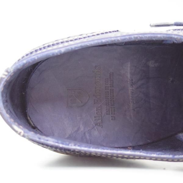 新品★(米)アレンエドモンズ 8D【オイルドレザー仕様★SHIPS/シップス別注】Neumok/フルブローグ/紺/ALLEN EDMONDS★b649