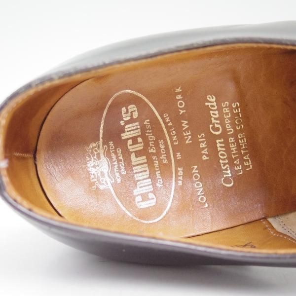 ★チャーチ 65F/UK6.5【旧★チャーチ/3都市ロゴ/ブックバインダーカーフ】84ラスト/Barcroft/パンチドキャップトゥ/Church's★b656