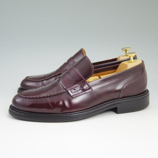 極美品★ヤンコ SIZE 7【★馬革/ホースレザー仕様】バーガンディー/OSLO/コインローファー/24800/939/83301011/HORSE/YANKO★b673