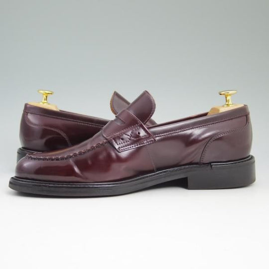 極美品★ヤンコ SIZE 7【★馬革/ホースレザー仕様】バーガンディー/OSLO/コインローファー/24800/939/83301011/HORSE/YANKO★b673