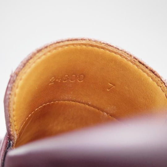 極美品★ヤンコ SIZE 7【★馬革/ホースレザー仕様】バーガンディー/OSLO/コインローファー/24800/939/83301011/HORSE/YANKO★b673