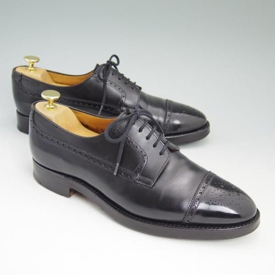極上★ジョンロブ 6.5E【★超希少!!PARISロゴ時代の製品/BARAL】旧ロゴ/236ラスト/セミブローグ/JOHN LOBB★b676