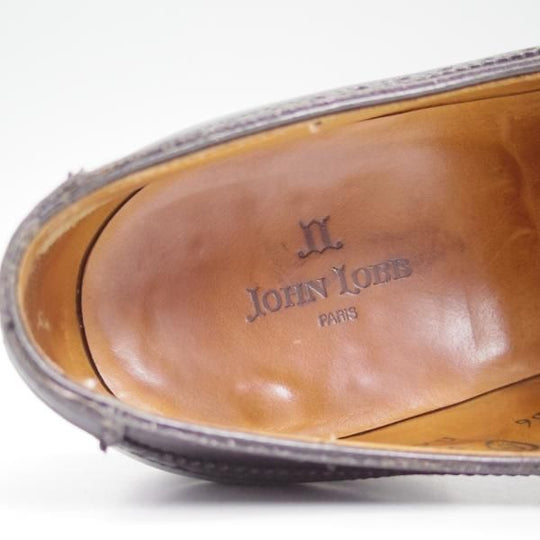 極上★ジョンロブ 6.5E【★超希少!!PARISロゴ時代の製品/BARAL】旧ロゴ/236ラスト/セミブローグ/JOHN LOBB★b676