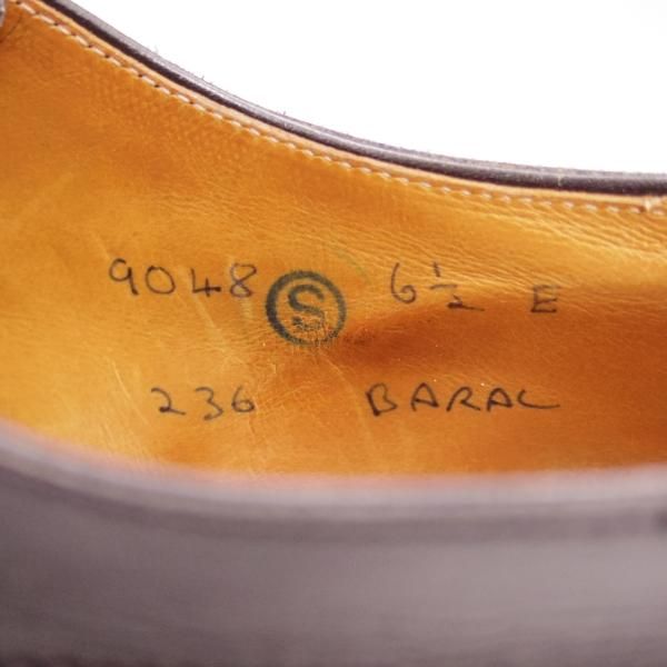 極上★ジョンロブ 6.5E【★超希少!!PARISロゴ時代の製品/BARAL】旧ロゴ/236ラスト/セミブローグ/JOHN LOBB★b676
