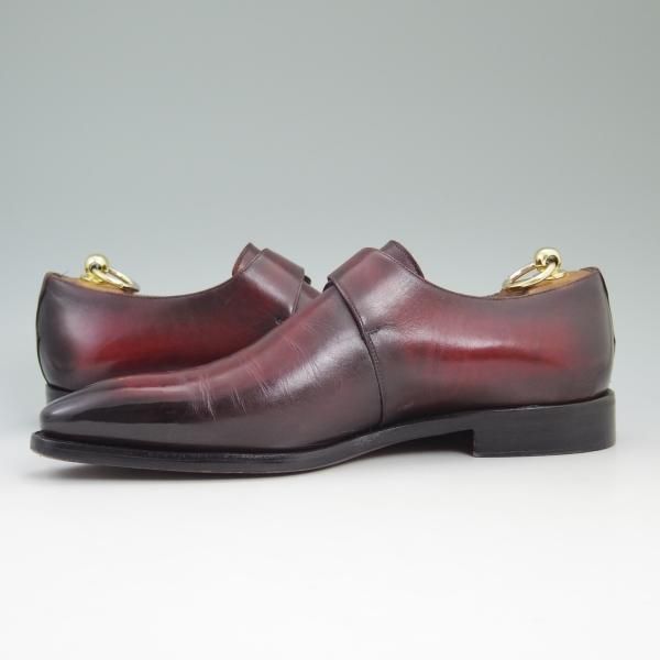 極上★(伊)ナポリターノ ラケーレ SIZE 7【★定価15万円程度】バーガンディー/モンクストラップ/NAPOLITANO RACHELE★b677