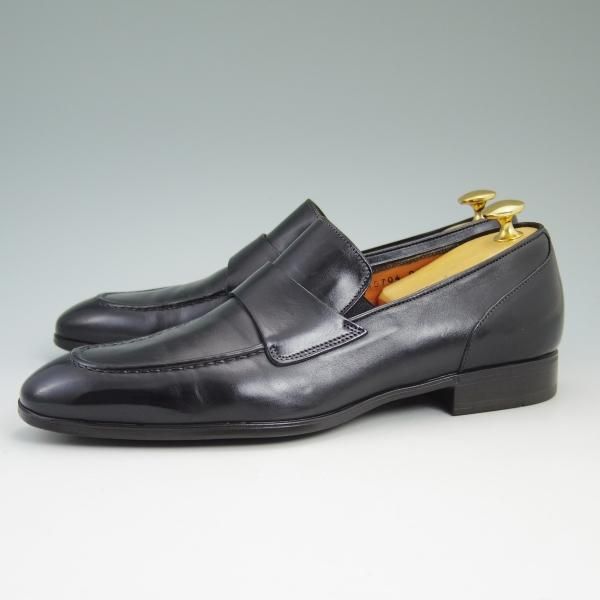 極美品★(伊)サントーニ SIZE 5【★ローファー/カーフ】スリッポン/Santoni★b678