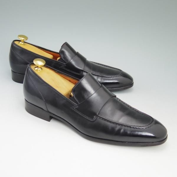 極美品★(伊)サントーニ SIZE 5【★ローファー/カーフ】スリッポン/Santoni★b678