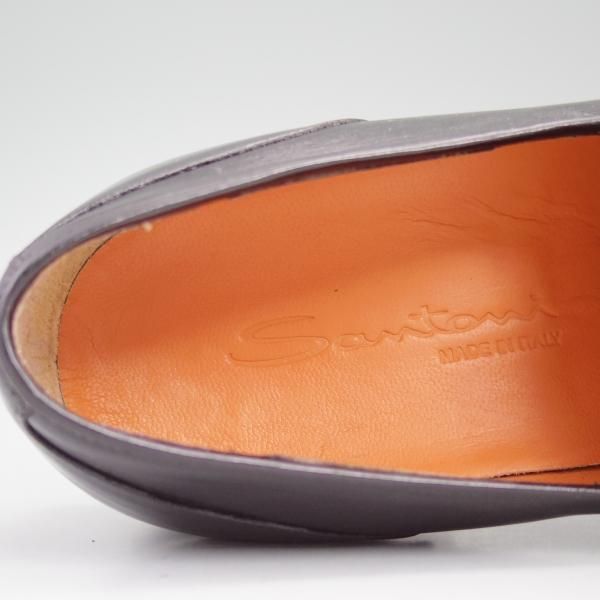 極美品★(伊)サントーニ SIZE 5【★ローファー/カーフ】スリッポン/Santoni★b678
