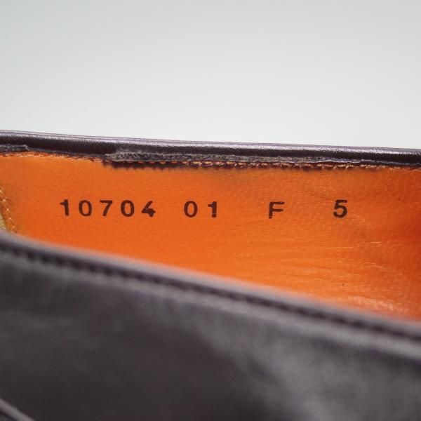 極美品★(伊)サントーニ SIZE 5【★ローファー/カーフ】スリッポン/Santoni★b678