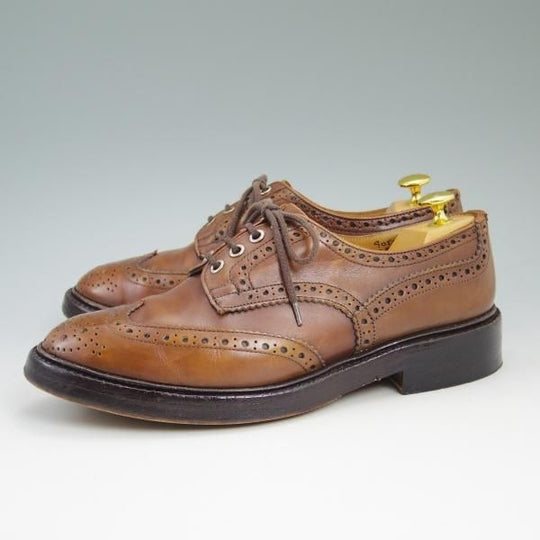 極上★トリッカーズ SIZE 8【★BOURTON/バートン/M5633】カントリーシューズ/短靴/フルブローグ/Tricker's★b681
