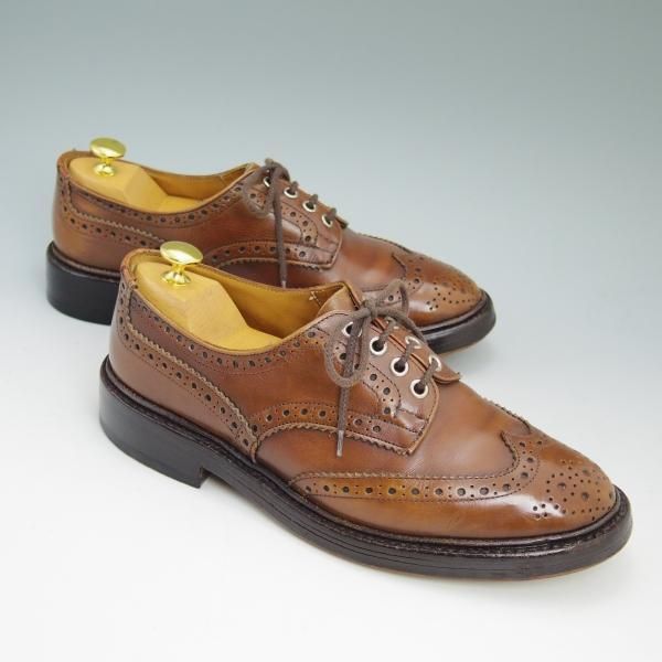 極上★トリッカーズ SIZE 8【★BOURTON/バートン/M5633】カントリーシューズ/短靴/フルブローグ/Tricker's★b681
