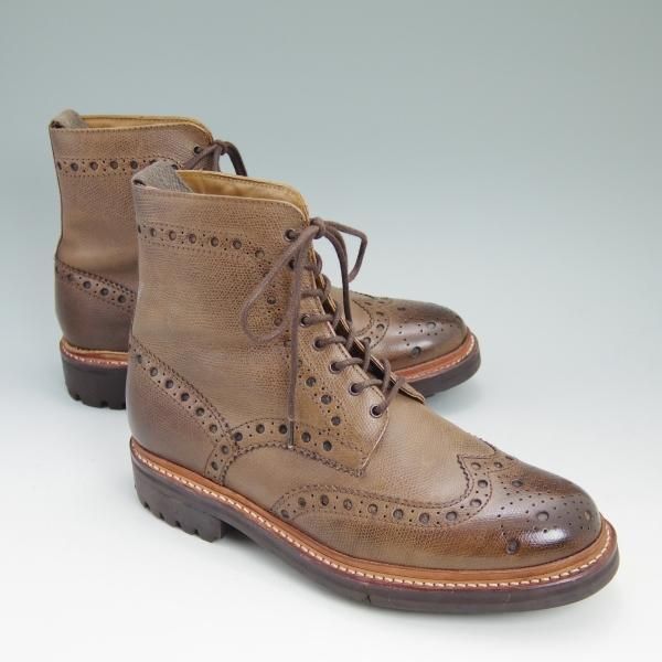 極上★(英)グレンソン 7.5G【★カントリーブーツ/5068】コマンドソール/フルブローグ/GRENSON★b688