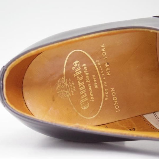 極美品★チャーチ 75F/UK7.5【★超希少!!2都市ロゴ/82ラスト/Messenger】旧チャーチ/メッセンジャー/ストレートチップ/Church's★b691