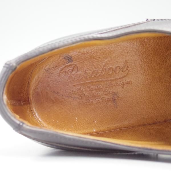 極上★パラブーツ SIZE 6【★旧ロゴ/CHAMBORD/シャンボード】リスレザー/NOIR/TEXソール/Uチップ/Paraboot★b692