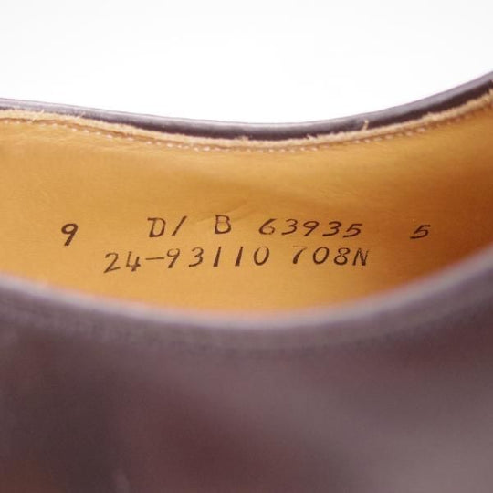 ほぼ未使用★(米国製)ジョンストン&マーフィー 9D【★made in USA】24-93110/708N/ストレートチップ/JOHNSTON&MURPY Limited★b694