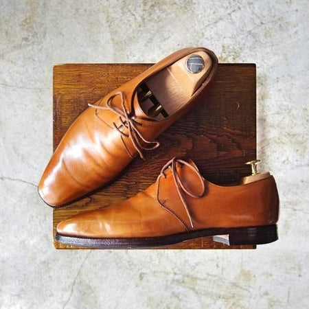 極上★クロケット＆ジョーンズ 5.5E【★ハイバリー/HIGHBURY】348ラスト/Vフロント/プレーントゥ/Crockett＆Jones★b697