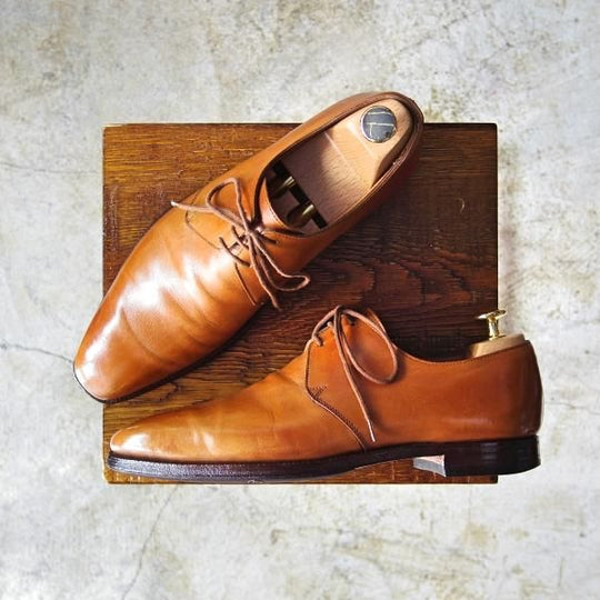 極上★クロケット＆ジョーンズ 5.5E【★ハイバリー/HIGHBURY】348ラスト/Vフロント/プレーントゥ/Crockett＆Jones★b697