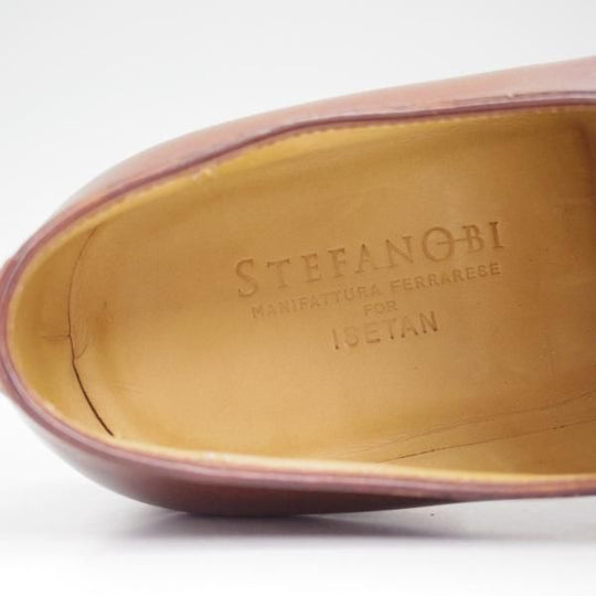 美品★(伊)ステファノビ SIZE 7【★グッドイヤーウェルテッド製法/ISETAN別注】Uチップ/伊勢丹/STEFANOBI★b699