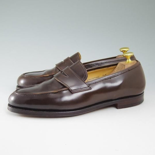 極美品★クロケット＆ジョーンズ US10E/UK9.5程度【定価￥128,520-★コードバン/ダークブラウン】ラルフローレン/パープルレーベル/Crockett＆Jones★b700
