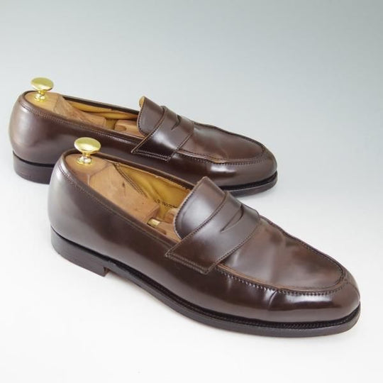 極美品★クロケット＆ジョーンズ US10E/UK9.5程度【定価￥128,520-★コードバン/ダークブラウン】ラルフローレン/パープルレーベル/Crockett＆Jones★b700